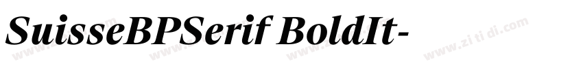 SuisseBPSerif BoldIt字体转换